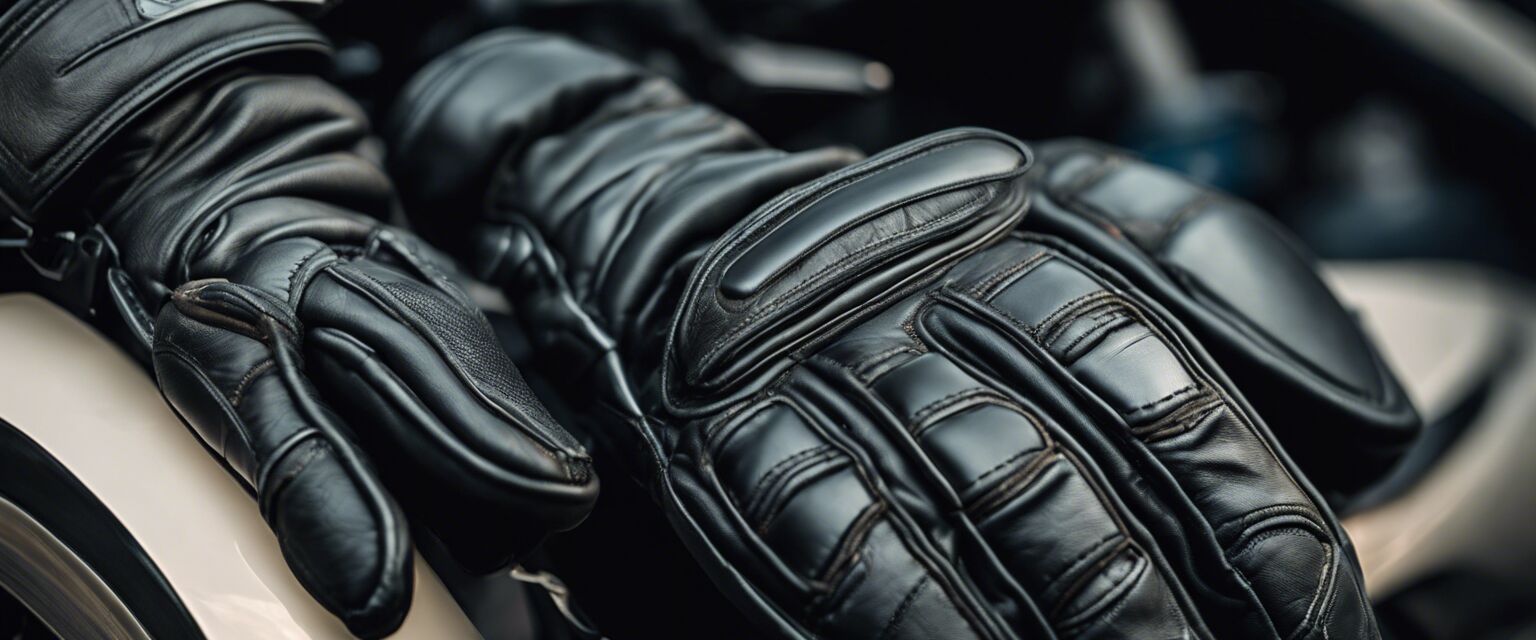 Detalles de los guantes de moto