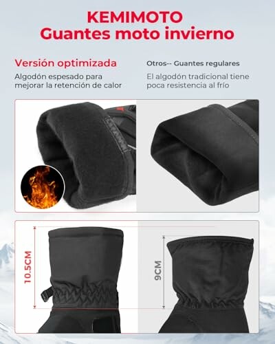 KEMIMOTO Guantes Moto Invierno